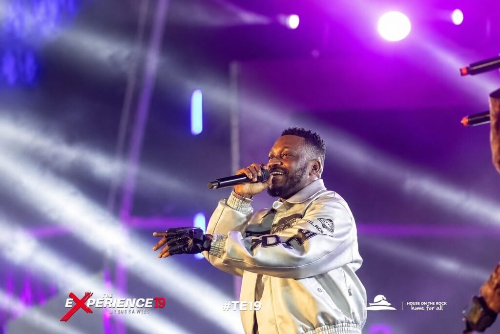 Prinx Emmanuel ministering during a live worship performance