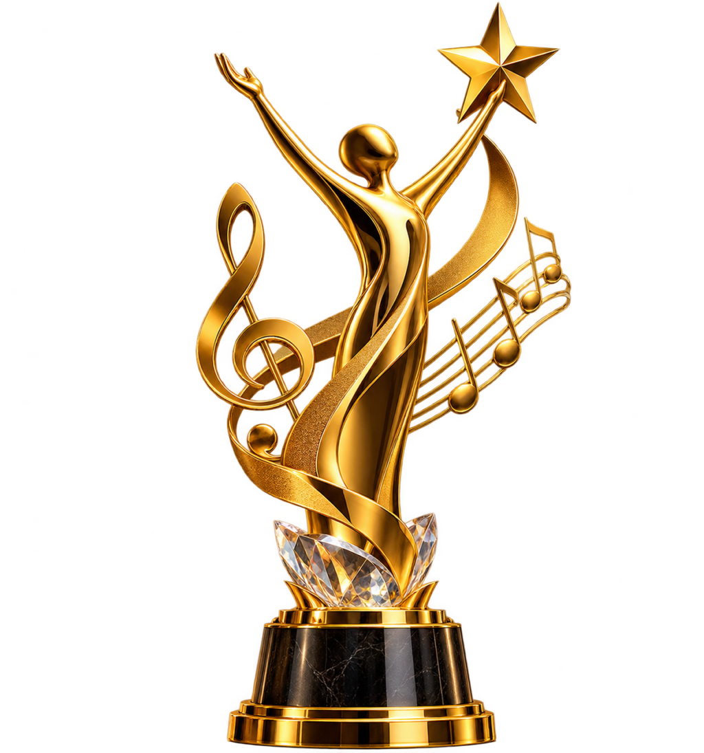 The Psalmist Night of Awards gold music trophy